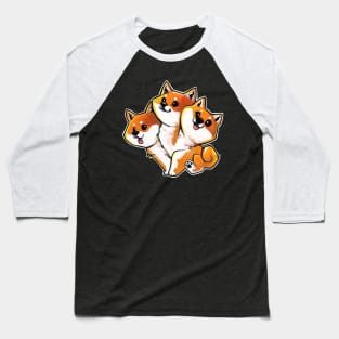 Shiba cerberus Baseball T-Shirt